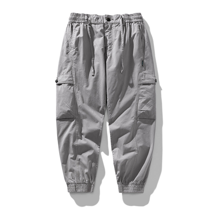Herren Elastische Cargo-Jogginghose mit Tunnelzug, Knieabnähern und Multifachtaschen Echo Archiv
