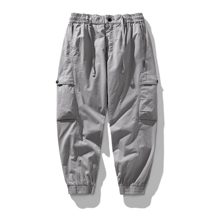 Herren Elastische Cargo-Jogginghose mit Tunnelzug, Knieabnähern und Multifachtaschen Echo Archiv