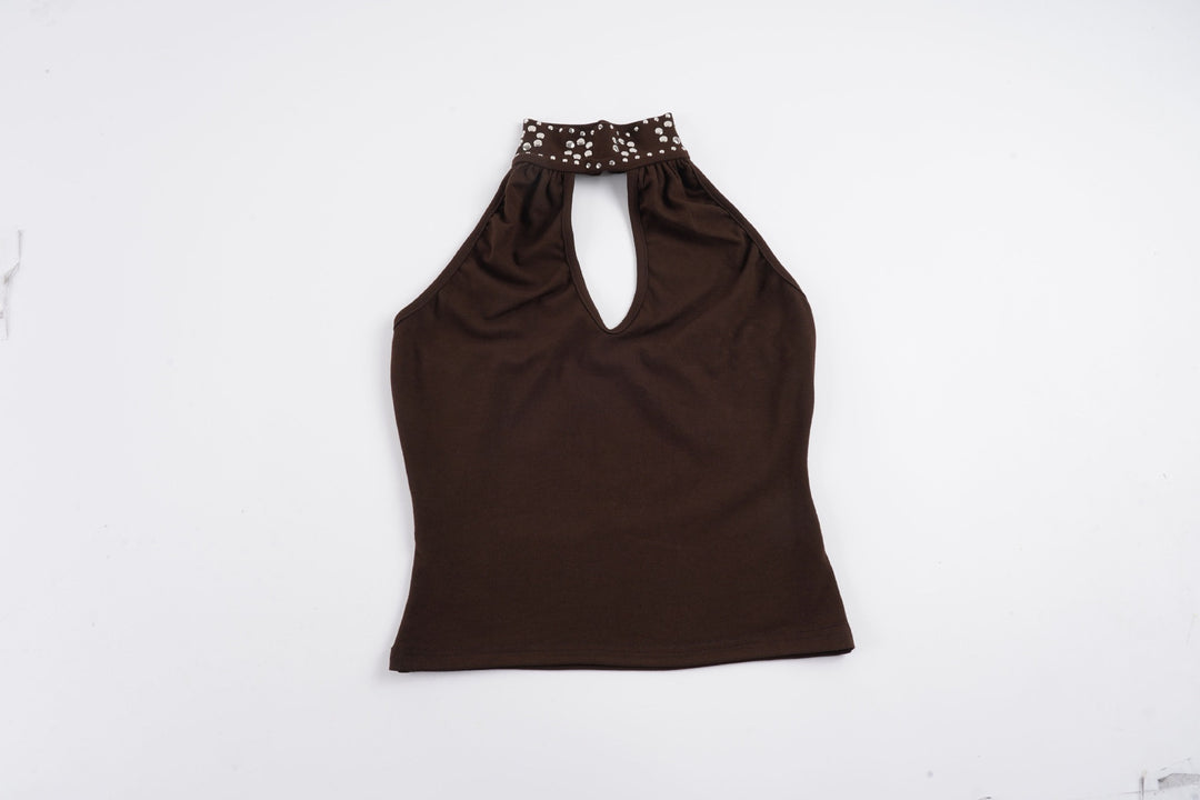 Damen Elegantes Haltertop mit funkelnden Akzenten Echo Archiv