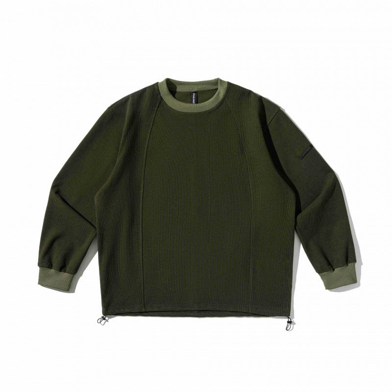 Unisex Strukturiertes Oversize-Sweatshirt mit Kordelzugbund und Raglanärmeln Echo Archiv