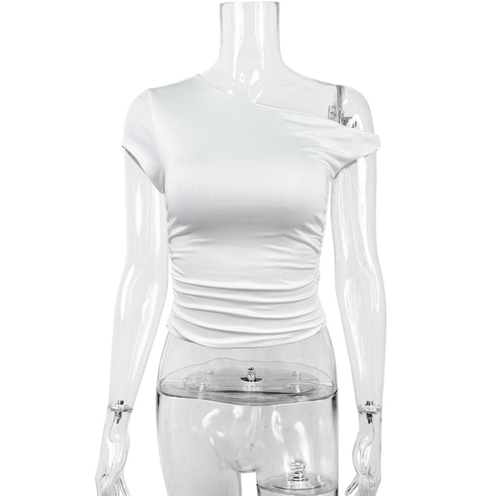 Damen Off-Shoulder Shirt mit Raffung und tailliertem Schnitt Echo Archiv