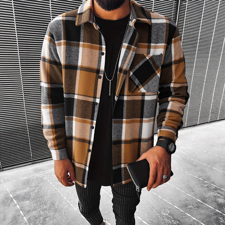 Herren Karierte Flanell Hemdjacke Echoarchiv