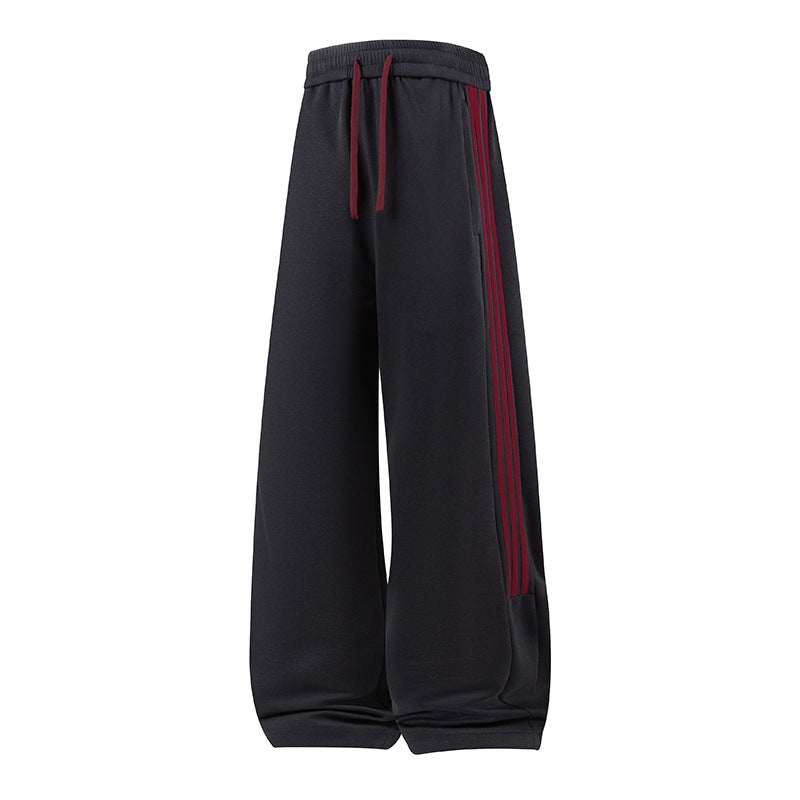 Damen Weite High-Waist Jogginghose mit markanten Seitenstreifen & Kordelzug Echoarchiv