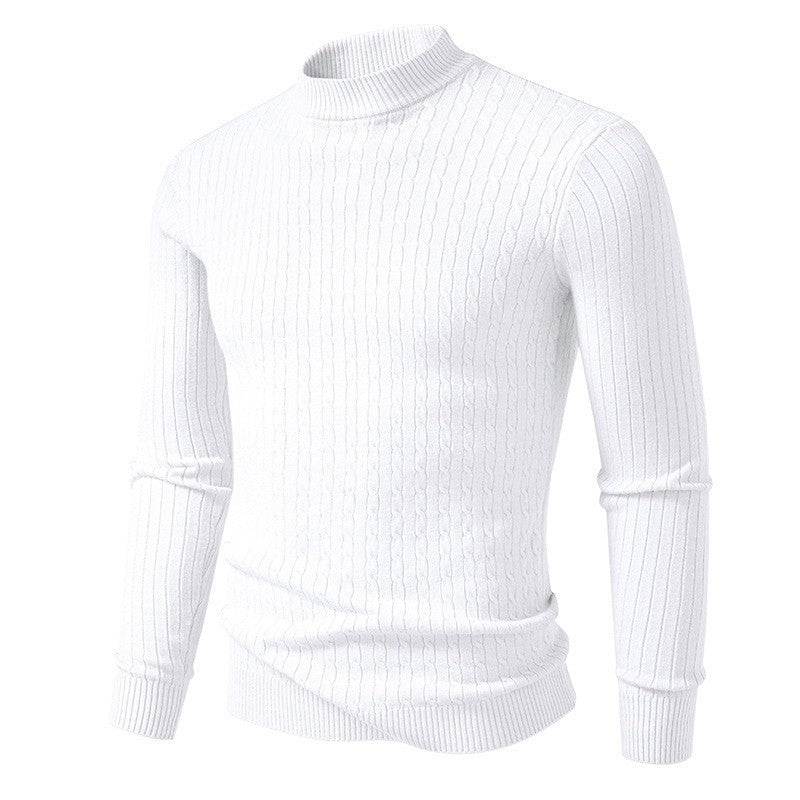 Herren Rollkragenpullover aus strukturiertem Strickmaterial Echoarchiv