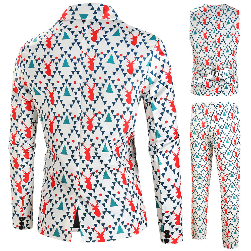 Herren elegantes Anzug-Set mit kreativem Schneeflocken-Muster Echoarchiv
