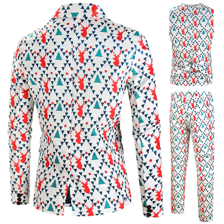 Herren elegantes Anzug-Set mit kreativem Schneeflocken-Muster Echoarchiv