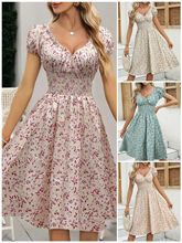 Damen Sommerliches Maxikleid mit Rüschendetails und elastischem Taillenbereich Echoarchiv