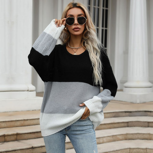 Damen Großer Strickpullover mit Farbverlauf Echo Archiv