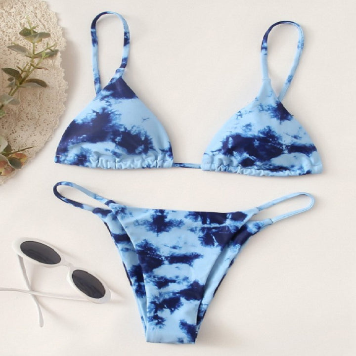 Damen Triangel-Bikini mit modischem Batikdesign Echo Archiv