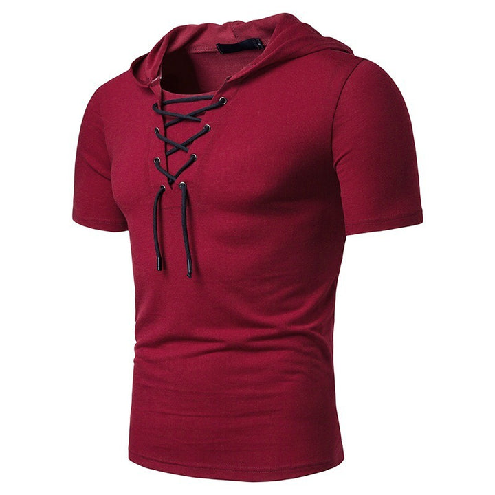 Herren Kapuzenshirt mit modischem Schnürdesign Echoarchiv