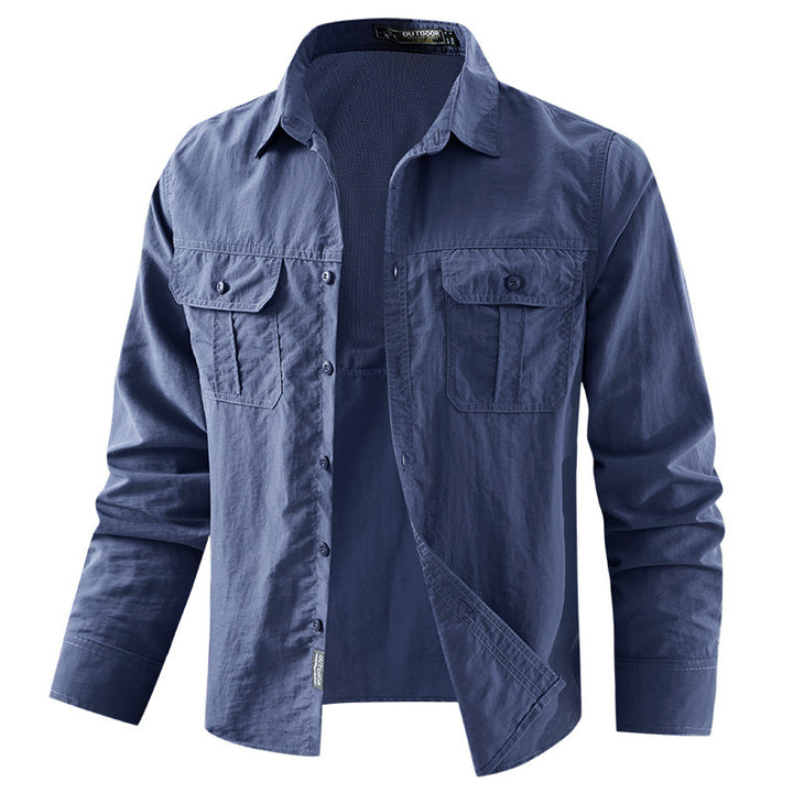 Herren nan leichtes UV-Schutz Outdoor-Hemdjacke mit atmungsaktivem Mesh-Futter, Klappentaschen und schnell trocknender Webstruktur Echo Archiv