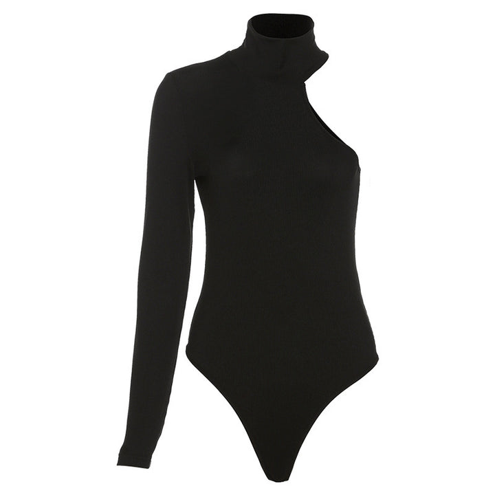Damen Elegantes Einarmiges Bodysuit mit Stehkragen Echo Archiv