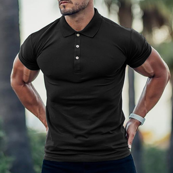 Herren Polo-Shirt mit körperbetontem Schnitt und hochwertiger Pique-Textur Echoarchiv