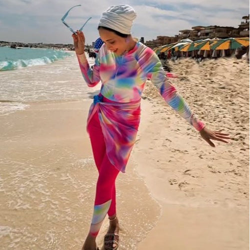 Damen Modischer Beachwear-Anzug mit Wickeldesign Echo Archiv
