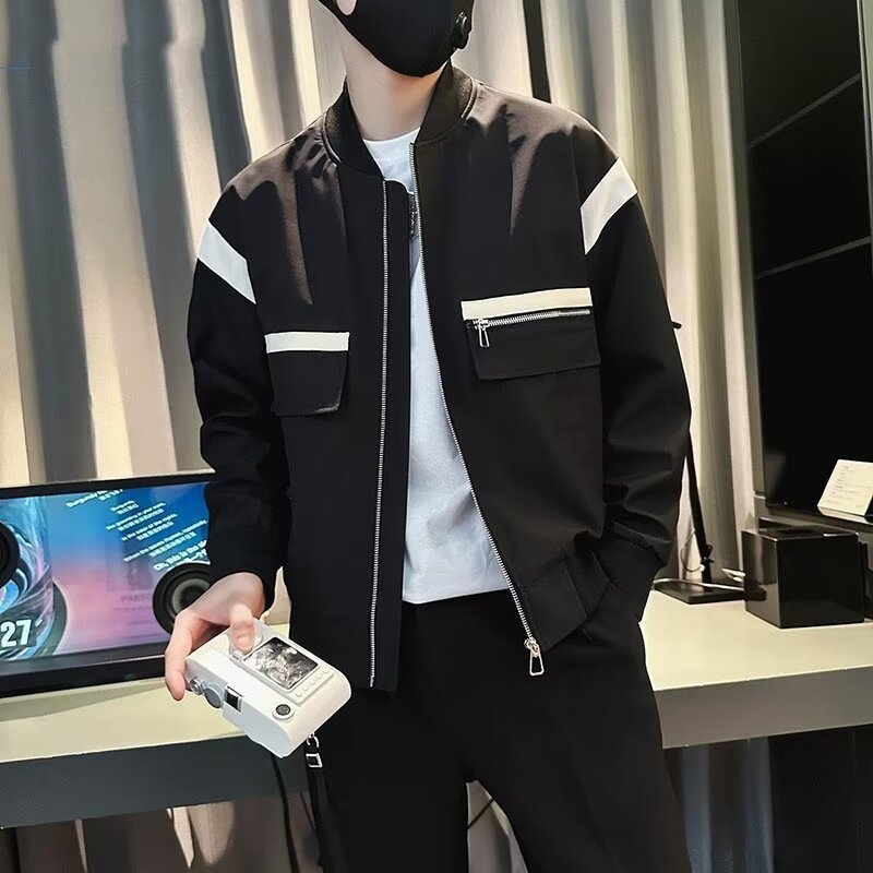 Herren modische Bomberjacke mit funktionalen Taschen und sportlichem Design Echoarchiv