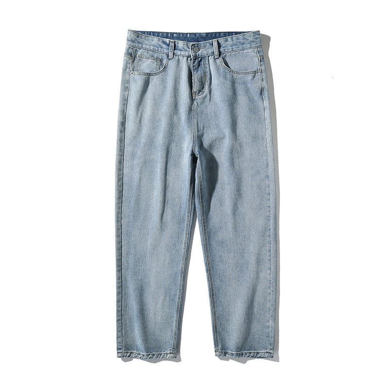 Damen Hochgeschnittene Cropped-Denimhose mit tapered Bein und rohem Saum Echo Archiv