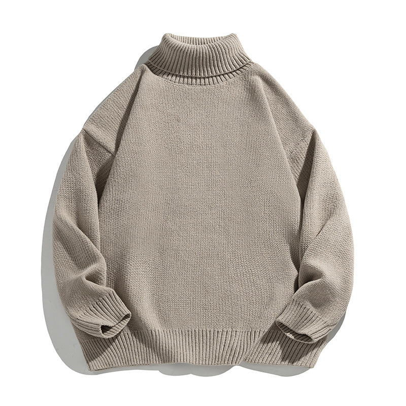 Unisex Lässiger Rollkragenpullover aus Feinstrick mit geripptem Kragen Echo Archiv
