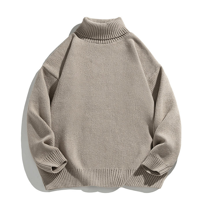 Unisex Lässiger Rollkragenpullover aus Feinstrick mit geripptem Kragen Echo Archiv