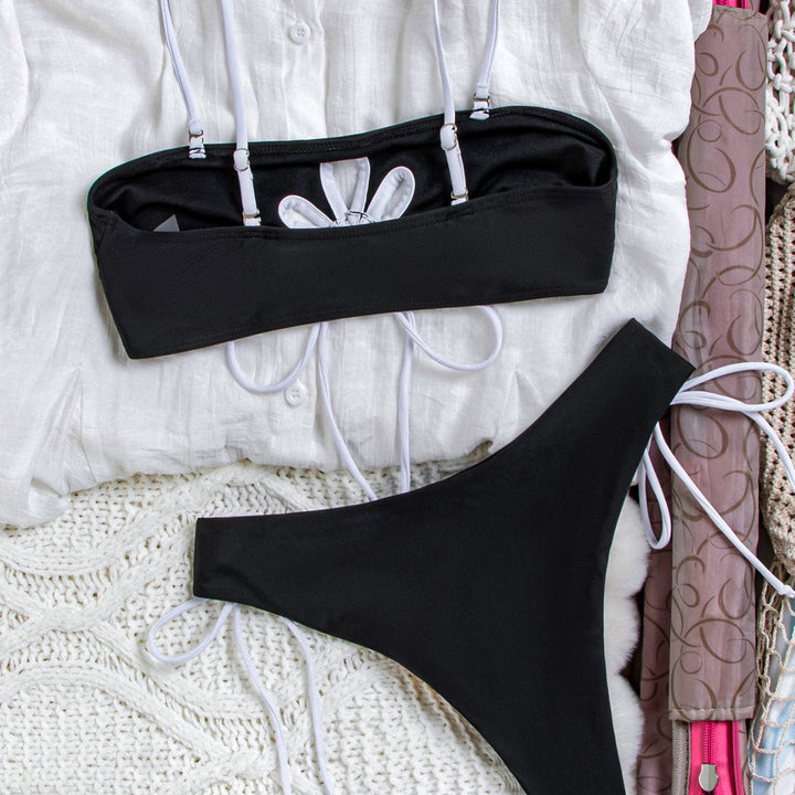 Damen Bikini-Set mit modischem Schnitt und dekorativem Cut-Out Echo Archiv