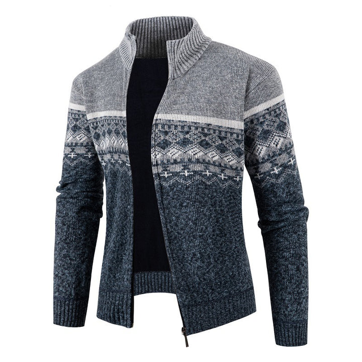 Herren modische Strickjacke mit hohem Kragen Echoarchiv