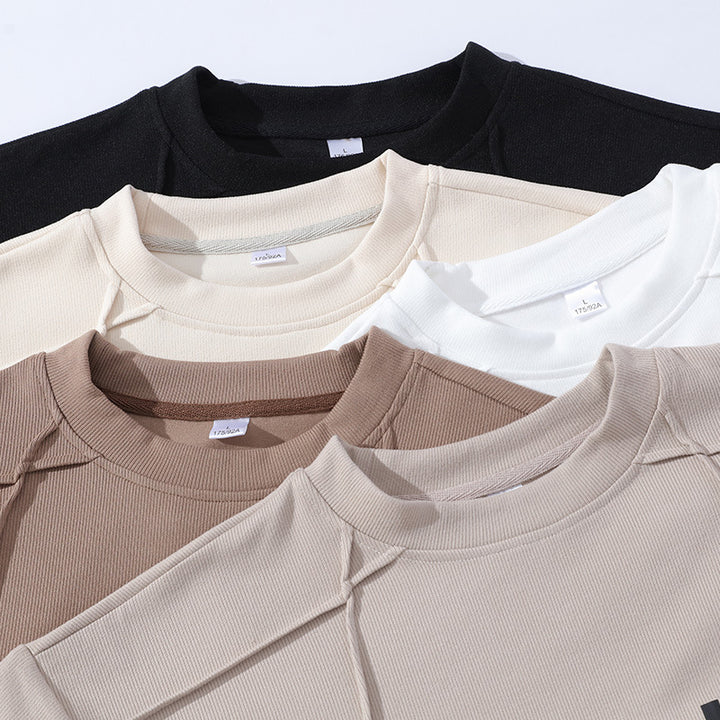 Herren Oversize-Langarmshirt aus strukturierter Baumwollmischung mit Brusttaschen-Detail Echo Archiv