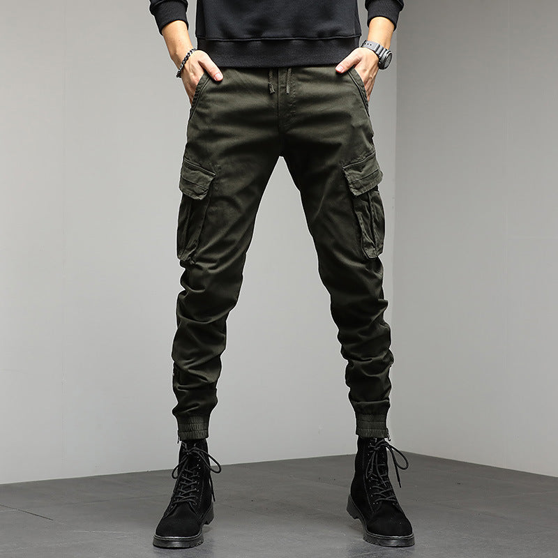 Herren Tapered Utility-Cargo-Jogger mit Tunnelzugbund, verstärkten Kniepartien & Mehrfach-Taschen Echoarchiv