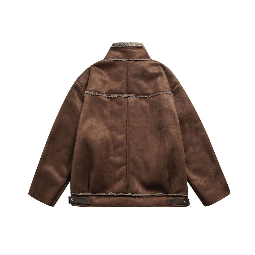 Herren Flieger‑Lederblouson mit Lammfellkragen und verstellbarem Saum Echoarchiv