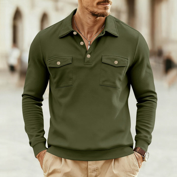 Herren Poloshirt mit zwei praktischen Brusttaschen und modernem Schnitt Echoarchiv