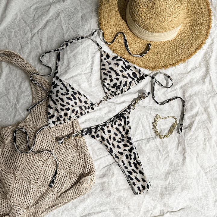 Damen Triangel-Bikini mit modischen Kettendetails Echo Archiv