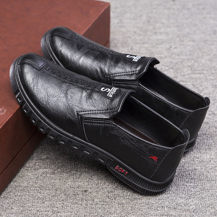 Herren Bequeme Slip-On Lederschuhe Echoarchiv