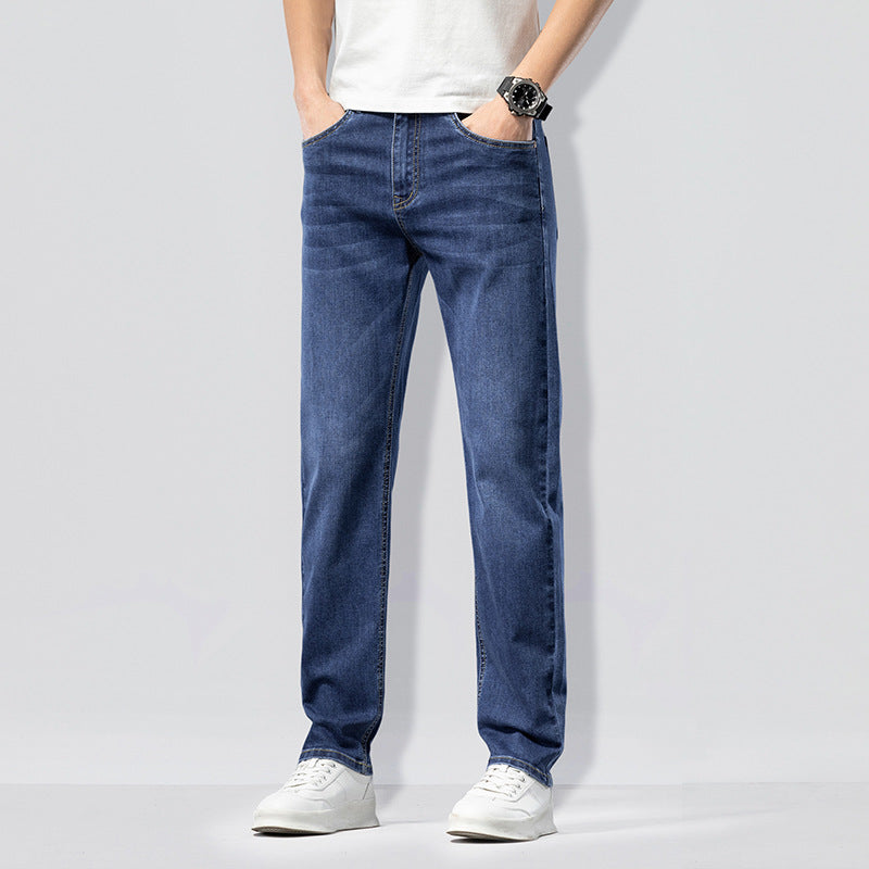Herren Slim-Fit Jeans mit lässigem Schnitt und elastischem Bund Echoarchiv