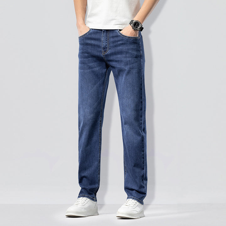 Herren Slim-Fit Jeans mit lässigem Schnitt und elastischem Bund Echoarchiv