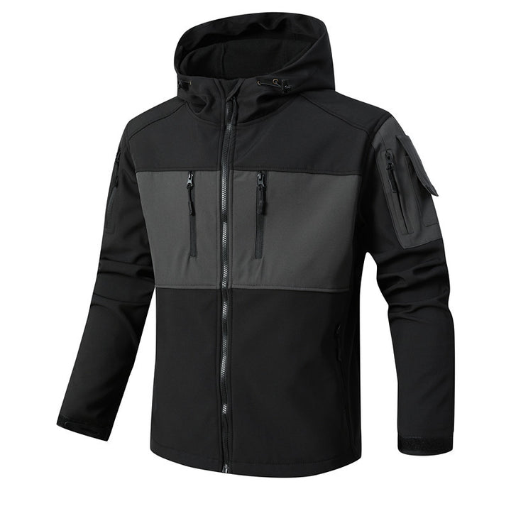 Herren funktionale Softshell-Jacke mit Fleece-Innenfutter und Kapuze Echoarchiv