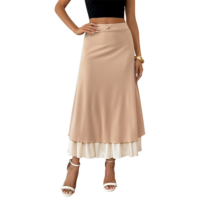 Damen Eleganter Maxirock mit Rüschendetails Echo Archiv