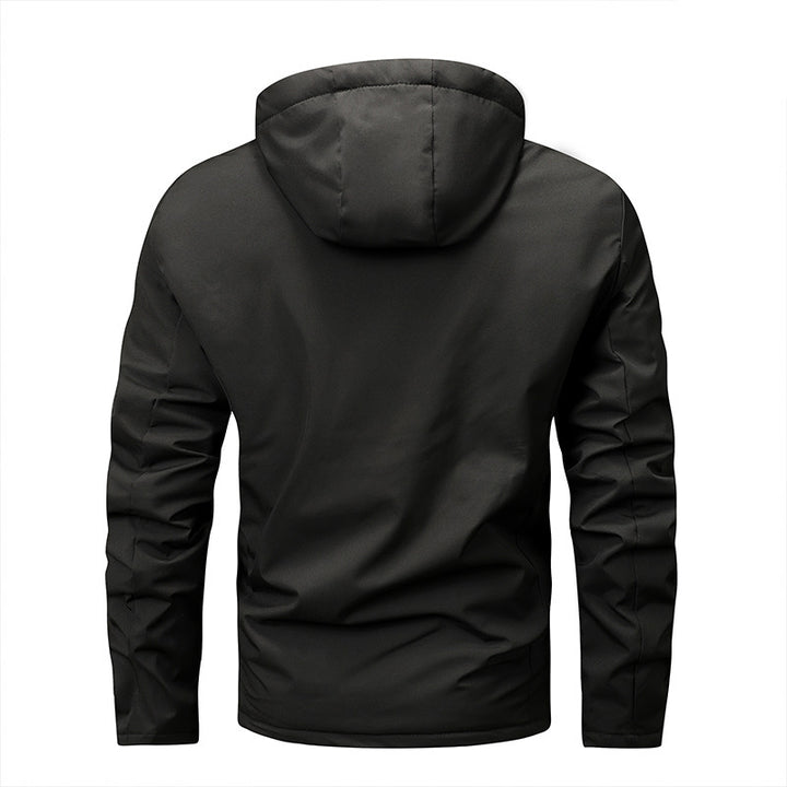 Herren nan wasserabweisende gefütterte Thermo-Hoodiejacke mit Fleece-Innenfutter und verdeckten Reißverschlusstaschen Echo Archiv