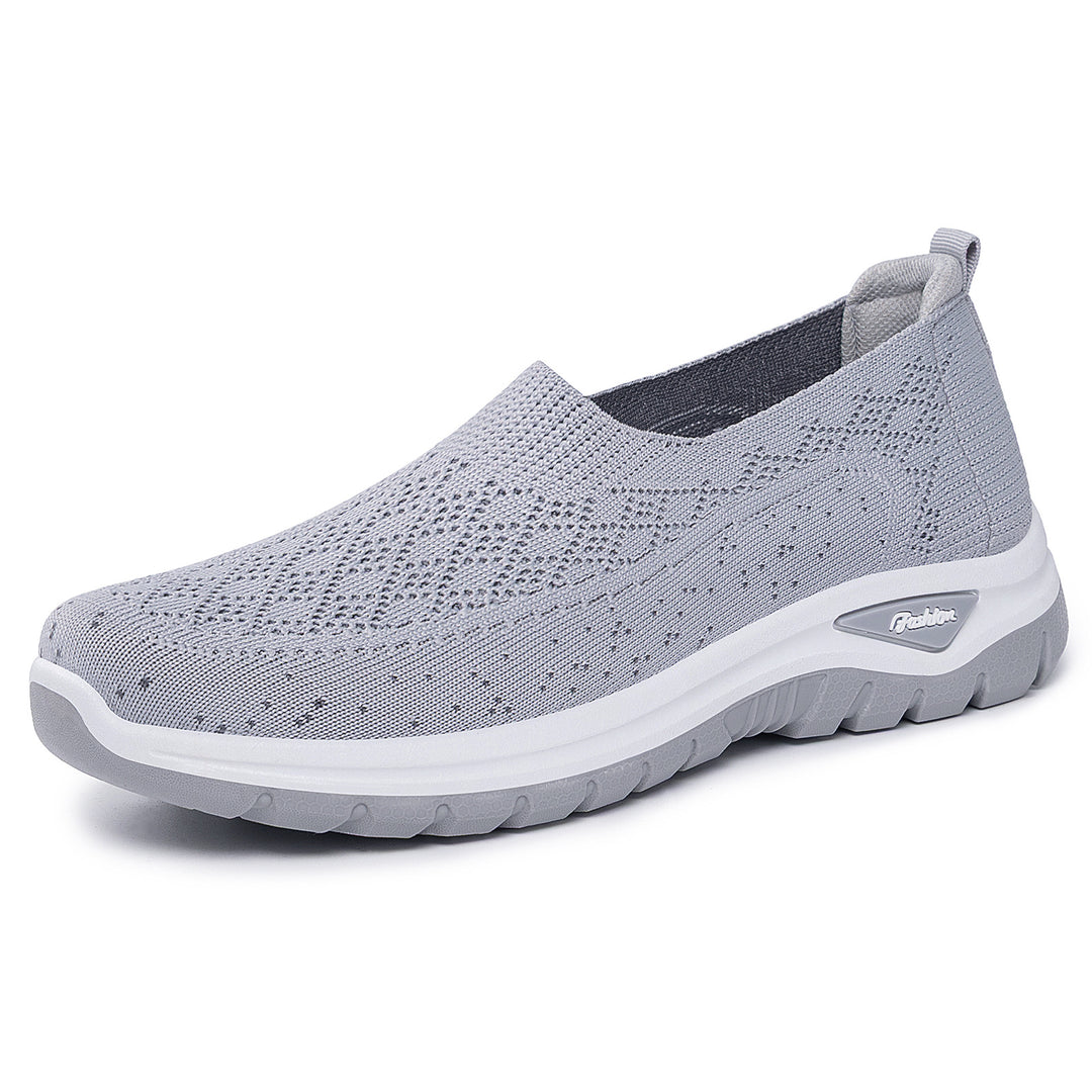 Damen nan gestrickter Slip-On Komfortwalker mit Memory-Fußbett, elastischem Sockeneinstieg und rutschfester Profilsohle Echo Archiv