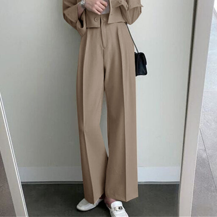 Damen Weit geschnittene Hochtaillierte Hose Echo Archiv