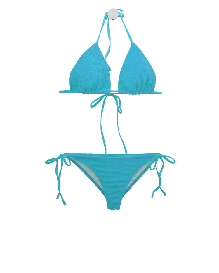 Damen Triangel-Bikini-Set mit verstellbaren Trägern und dekorativem Knoten Echo Archiv