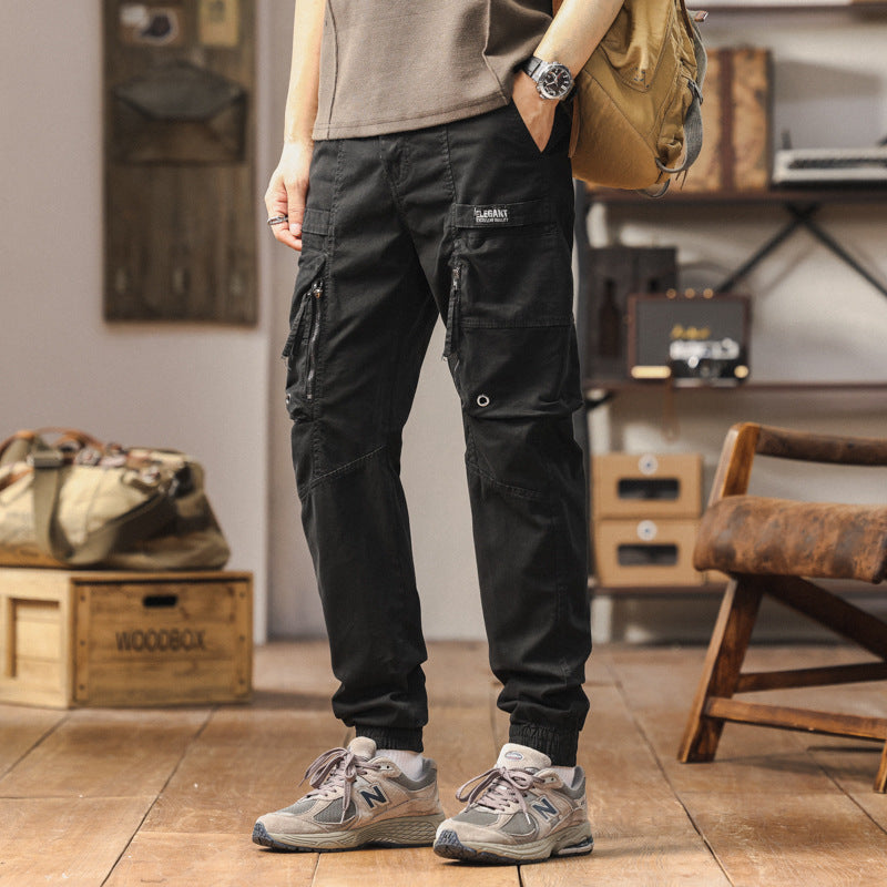 Herren Strapazierfähige Canvas-Cargohose im taktischen Look mit Kniepaneelen, Mehrfachtaschen und elastischem Knöchelabschluss Echo Archiv