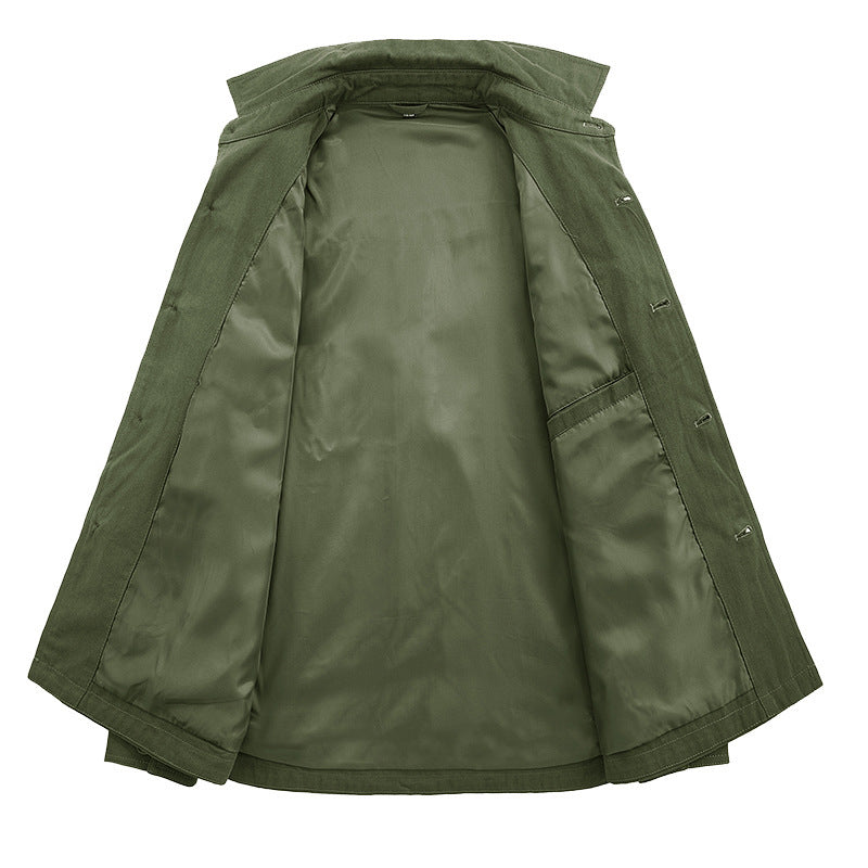 Herren lässige Utility-Jacke mit praktischen Taschen und klassischem Kragen Echoarchiv