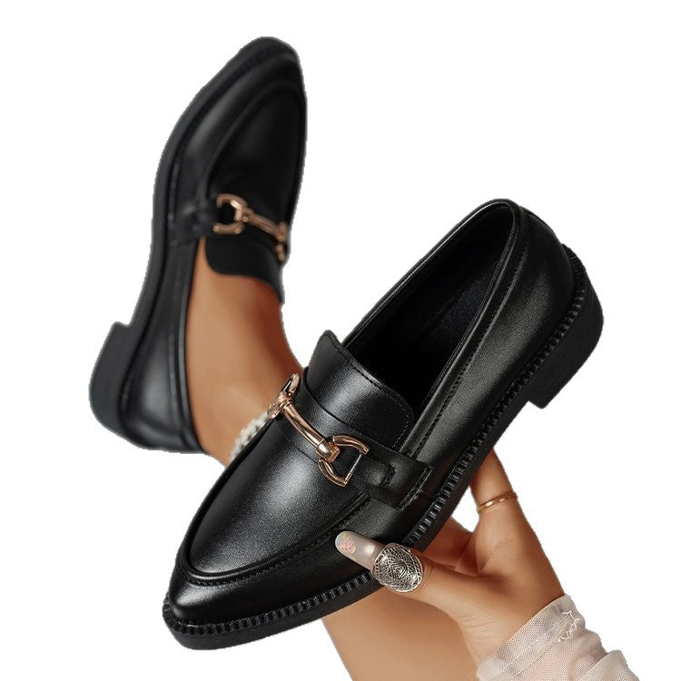 Damen  Lacklederoptik Loafer mit dekorativem Metall-Bit und profilierter Gummisohle Echo Archiv