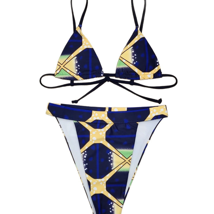 Damen Bikiniset mit leichtem Cover-Up und modernem geometrischem Design Echo Archiv