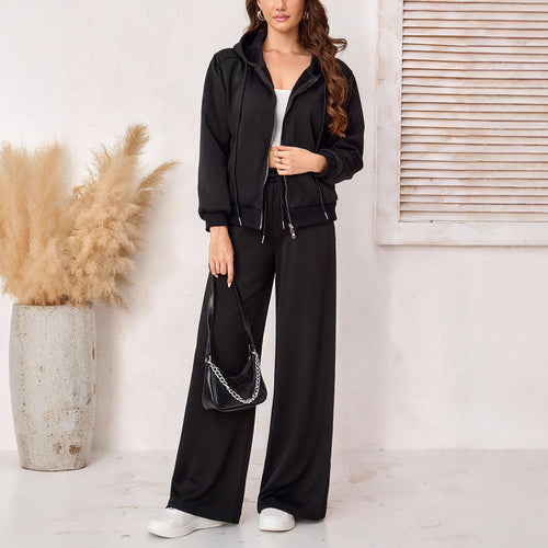 Damen Kapuzen-Sweatjacke mit Teddyfutter, Reißverschluss und Kordelzug Echoarchiv