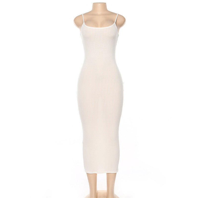 Damen Figurbetontes Maxikleid mit Spaghettiträgern und feinem Stretch Echo Archiv