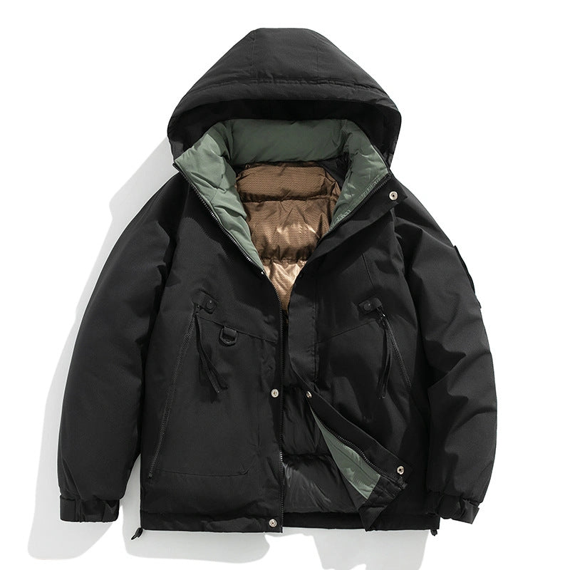 Herren wärmedämmende Outdoor-Jacke mit verstellbarer Kapuze und zahlreichen Taschen Echoarchiv
