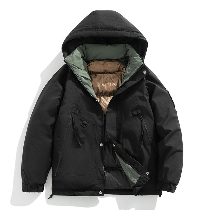 Herren wärmedämmende Outdoor-Jacke mit verstellbarer Kapuze und zahlreichen Taschen Echoarchiv