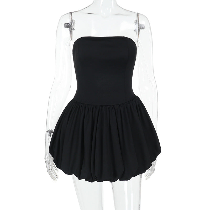 Damen elegantes Bandeaukleid mit voluminösem Rock Echo Archiv