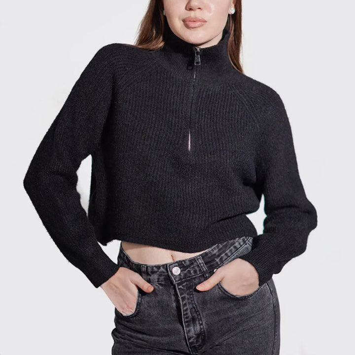 Damen Weite High-Waist-Jeans mit geradem Bein und sichtbaren Teilungsnähten – Dénora