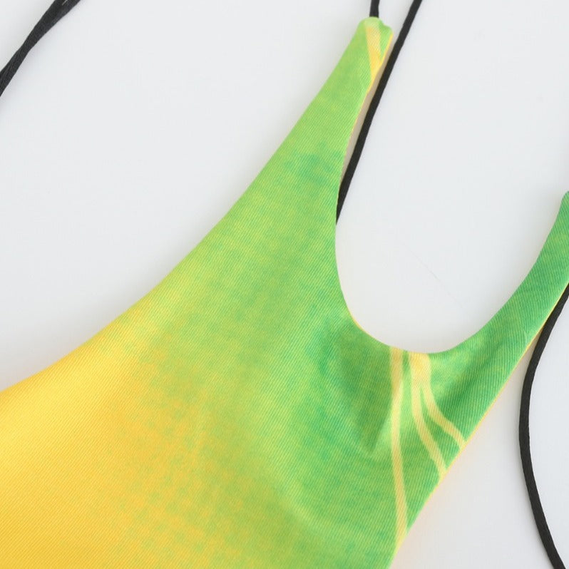 Damen Crop-Top mit asymmetrischem Dekolleté und verstellbaren Trägern Echo Archiv