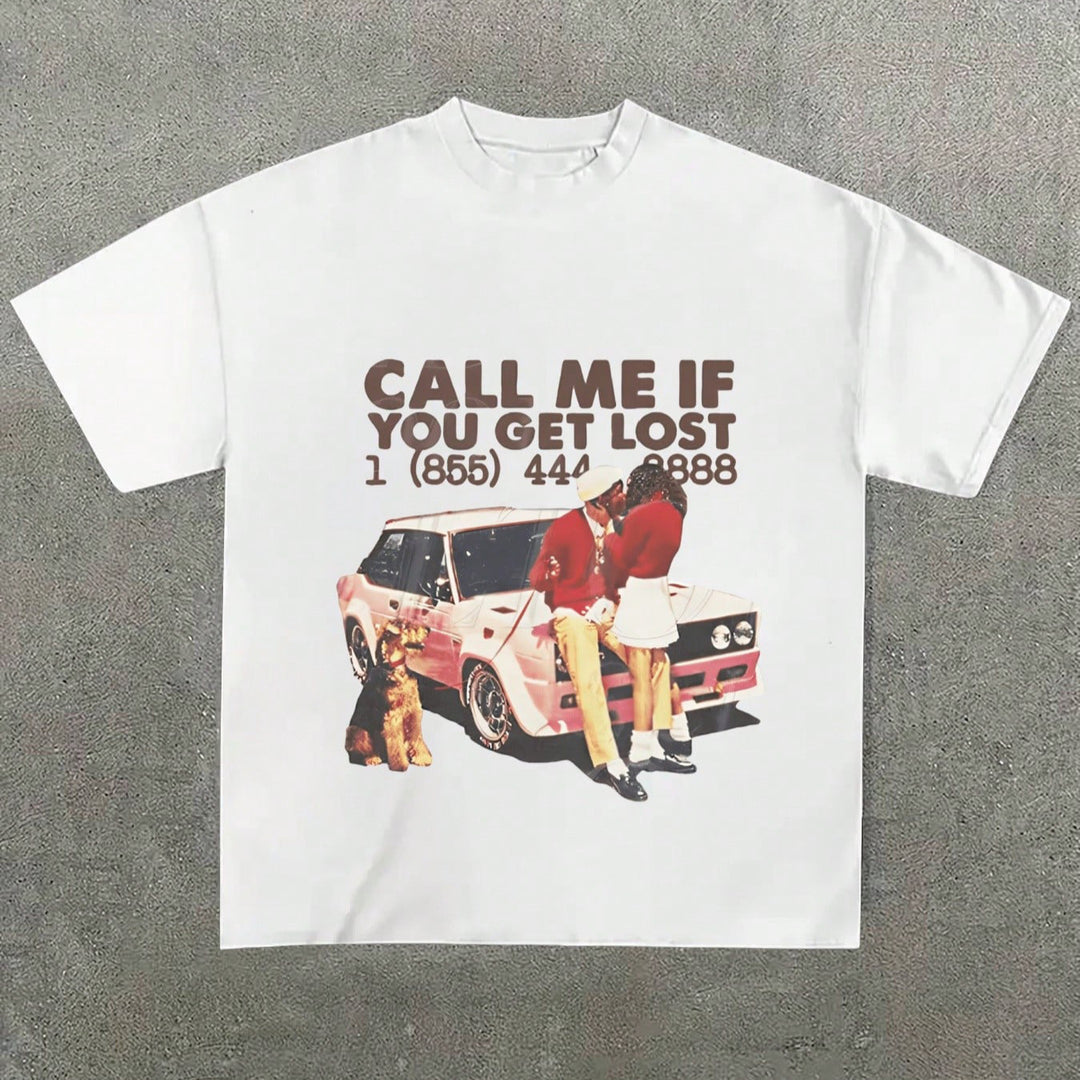 Damen Grafik T-Shirt mit nostalgischem Auto-Design und frechem Schriftzug Echo Archiv